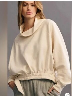 Anthropologie Daily Practice Funnel Neck Sweatshirt